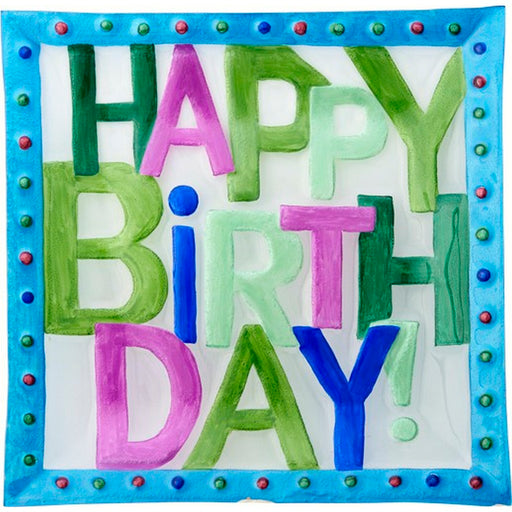 Happy Birthday Platter - 11.75 Inch Square - TBD