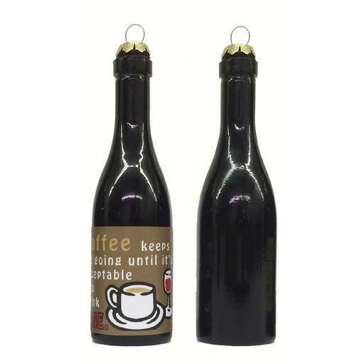 Coffee Keeps me going until it's acceptable to drink wine! Clever Saying Ornament