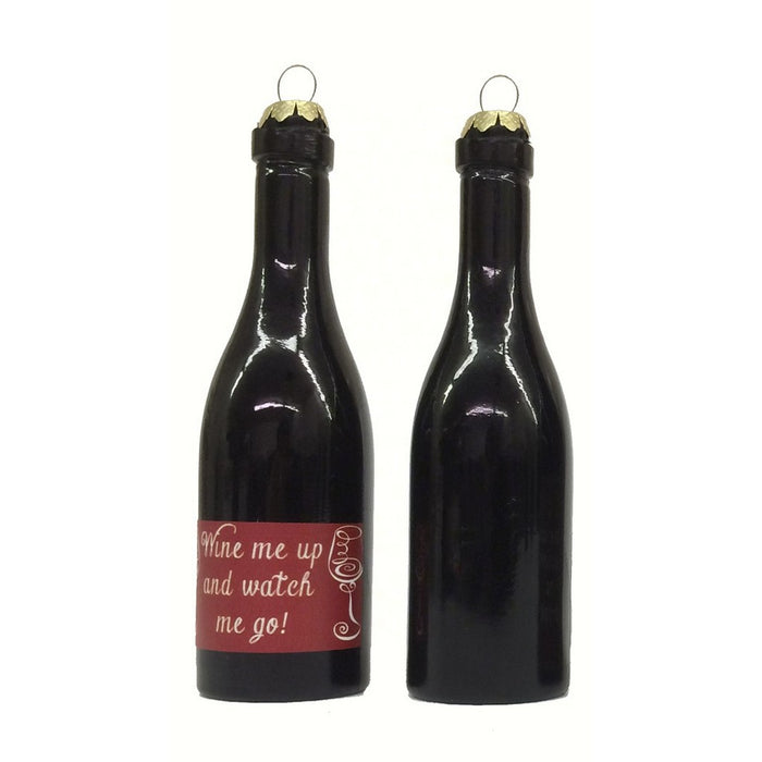 Wine me up and watch me go! Clever Saying Ornament