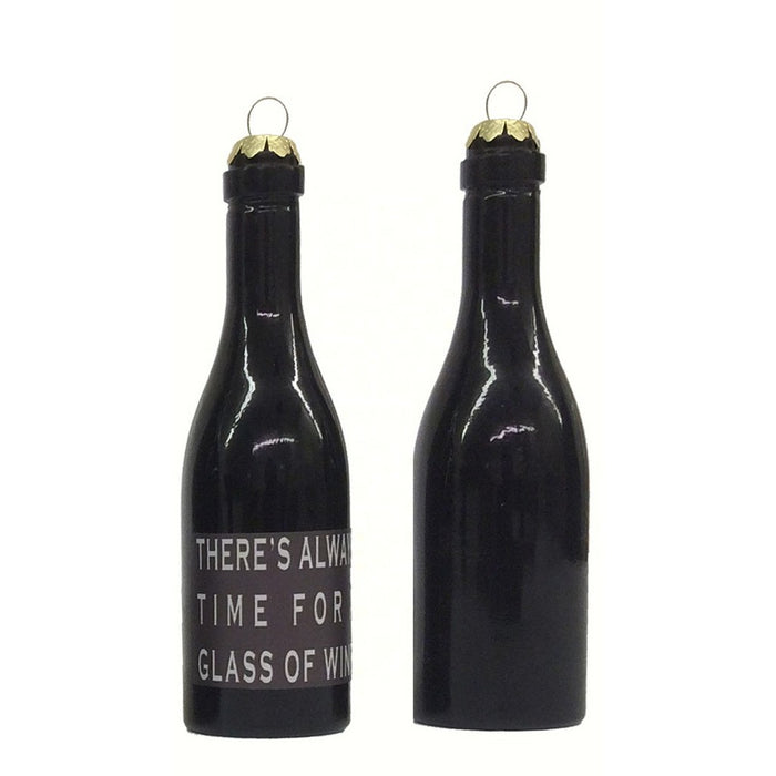 There's always time for a glass of wine Clever Saying Ornament