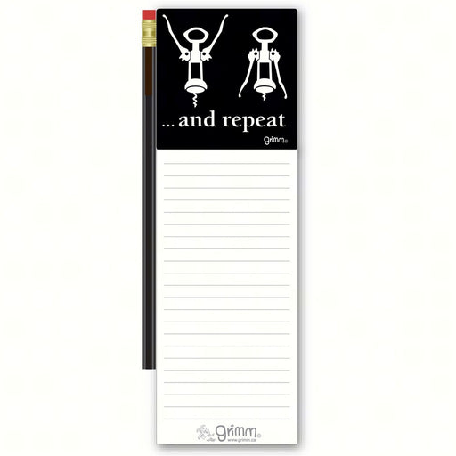 Magnetic Note Pad with Pencil: ...and repeat