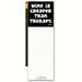 Magnetic Note Pad with Pencil: Wine is Cheaper than Therapy