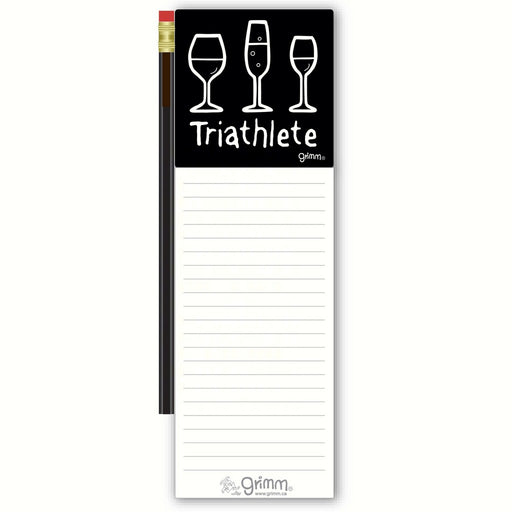 Magnetic Note Pad with Pencil: Triathlete