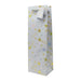 Printed Paper Wine Bottle Bag - Gray Star