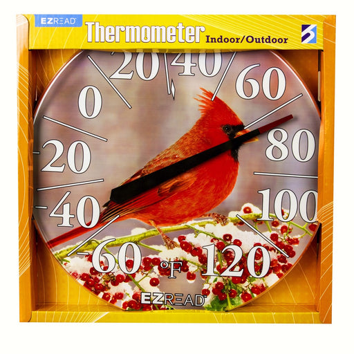 Winter Cardinal Thermometer 12.5inch