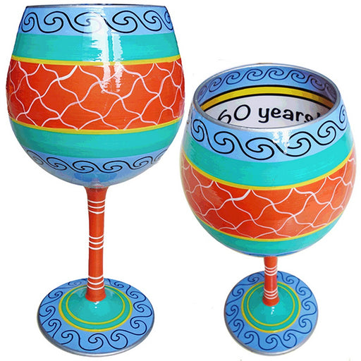 IB Wine Glass Cheers to 60 Years