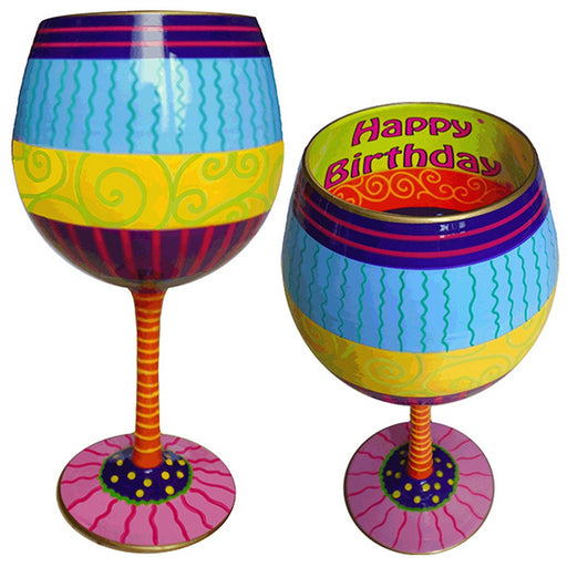 IB Wine Glass Happy Birthday