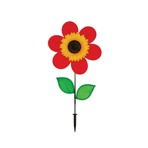 12 inch Red Sunflower with Leaves