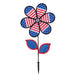 12 inch Patriotic Flower Spinner with Leaves