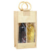 2 Bottle Jute Olive Oil Bottle Bag - Natural