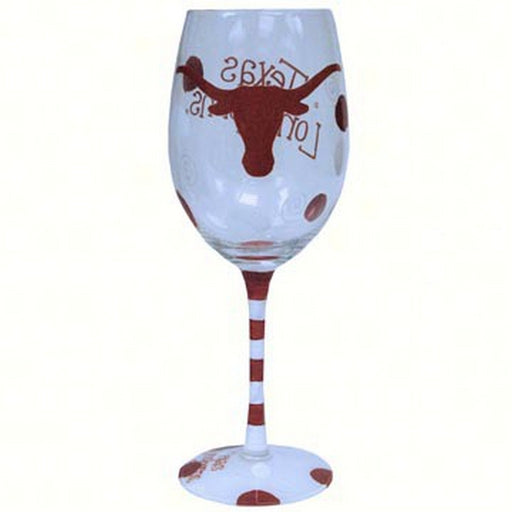 Wine Glass (12oz) - Texas Longhorn