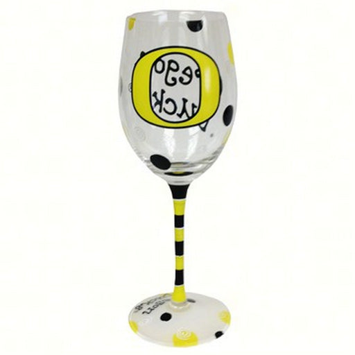 Wine Glass (12 oz) - Oregon Ducks