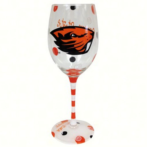 Wine Glass (12 oz) - Oregon State Beavers