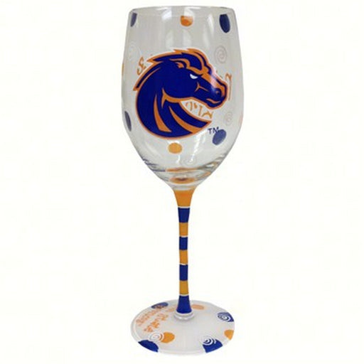 Wine Glass (12 oz) - Boise State Broncos