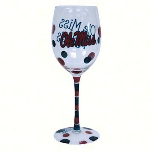 Wine Glass (12 oz) - Ole Miss Rebels