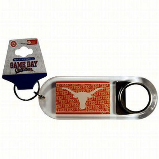 Lucite Logo Bottle Opener Keychain - Texas Longhorns