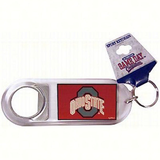 Lucite Logo Bottle Opener Keychain - Ohio State Buckeyes