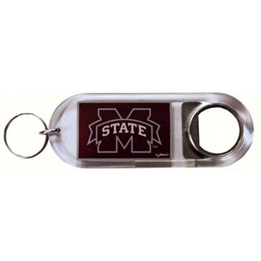 Lucite Logo Bottle Opener Keychain -  Mississippi State Bulldogs