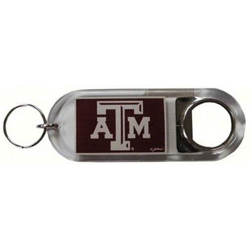 Lucite Logo Bottle Opener Keychain - Texas A&M Aggies