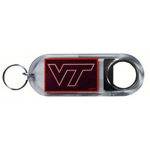 Lucite Logo Bottle Opener Keychain - Virginia Tech Hokies