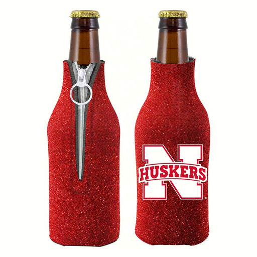 Glitter Bottle Coolie Nebraska Cornhuskers