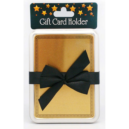 Gold Gift Card Holder with Bow