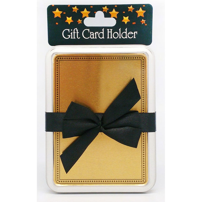 Gold Gift Card Holder with Bow
