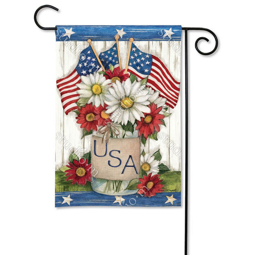 USA Mason Jar Garden Flag
