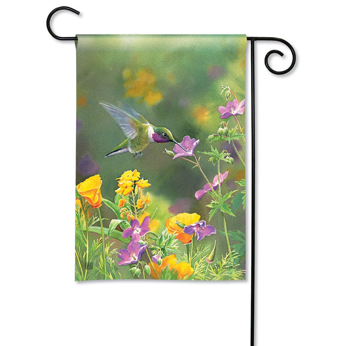 Hummingbird Hover Garden Flag