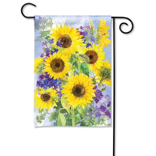 Sunflower Burst Garden Flag
