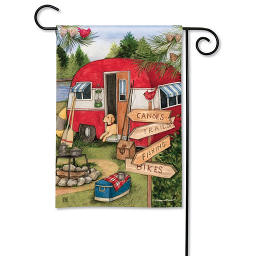 Camping Weekend Garden Flag