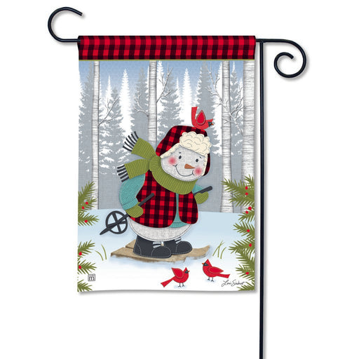 Winter Fun Snowman Garden Flag