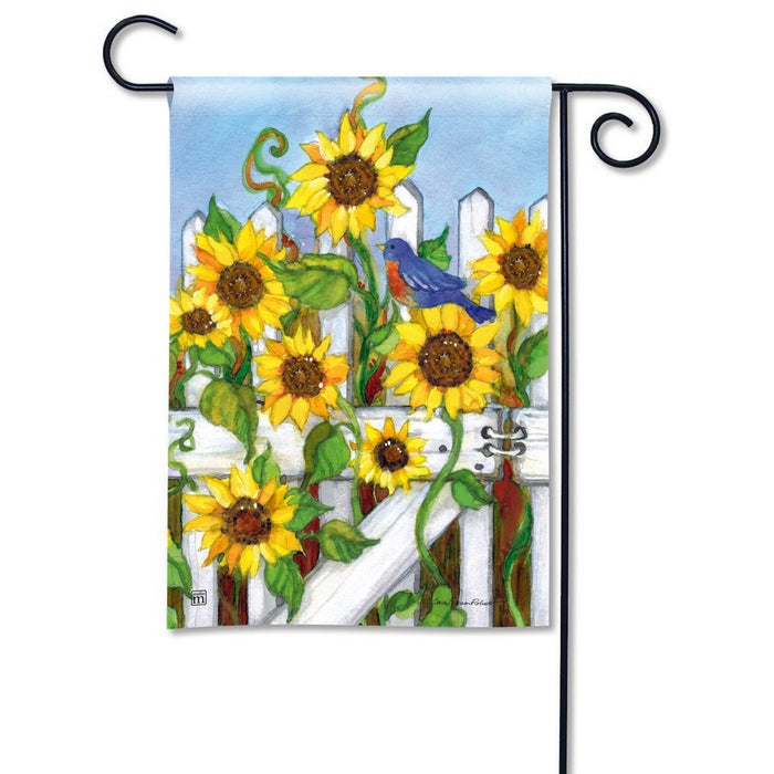 Sunflower Gate Garden Flag