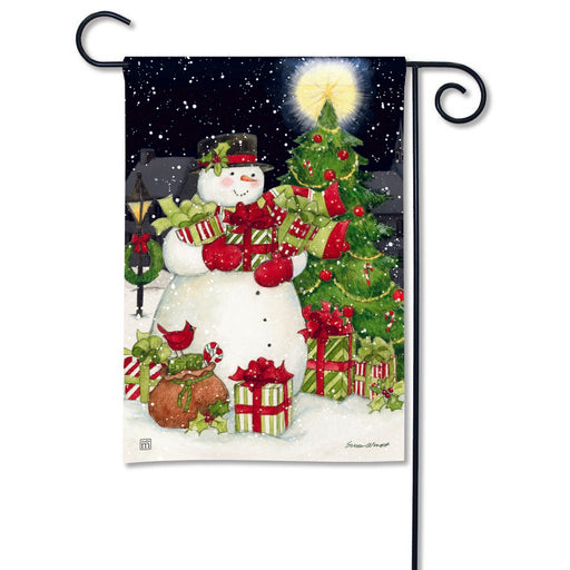 Hometown Snowman Garden Flag