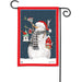 Birdhouse Snowman Garden Flag