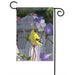Finch and Flowers Garden Flag