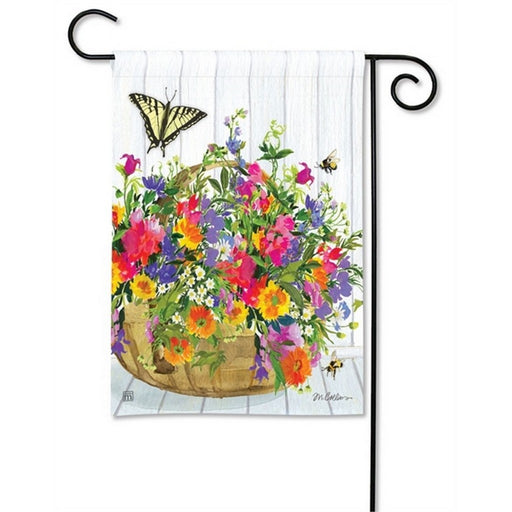Flower Basket Garden Flag