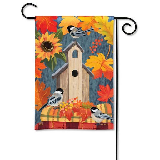 Fall Birdhouse Garden Flag