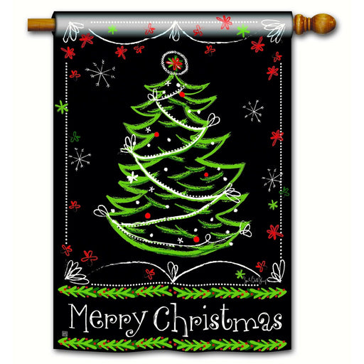Blackboard Christmas DS Standard Flag