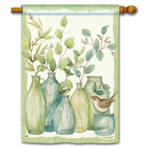 Eucalyptus on Vase Standard Flag