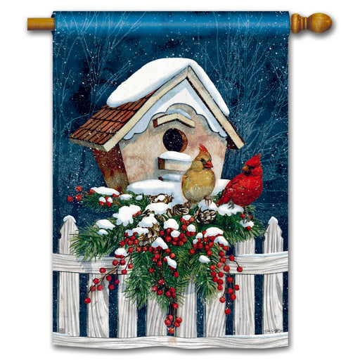 Winter Home Cardinals Standard flag