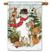 Woodland Snowman Standard Flag
