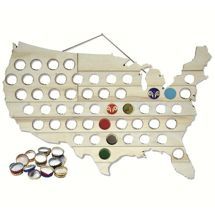Beer Bottle Cap Map USA