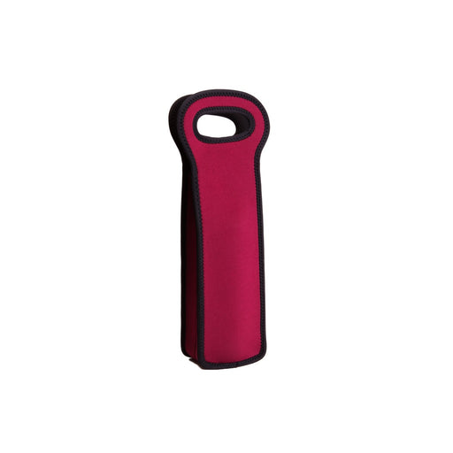 Neoprene Wine Tote Single Bottle - Burgundy