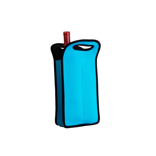 Neoprene Wine Tote Double Bottle - Turquoise