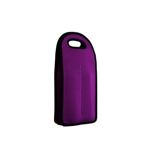 Neoprene Wine Tote Double Bottle - Purple