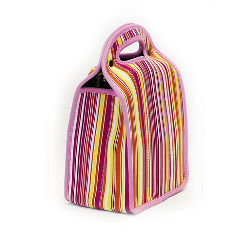 Neoprene 6-Pack Tote - Bright Stripes