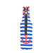 Neoprene Beer Bottle Jacket withZipper - Stripes & Anchors