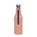 Neoprene Beer Bottle Jacket withZipper - Orange & Blue