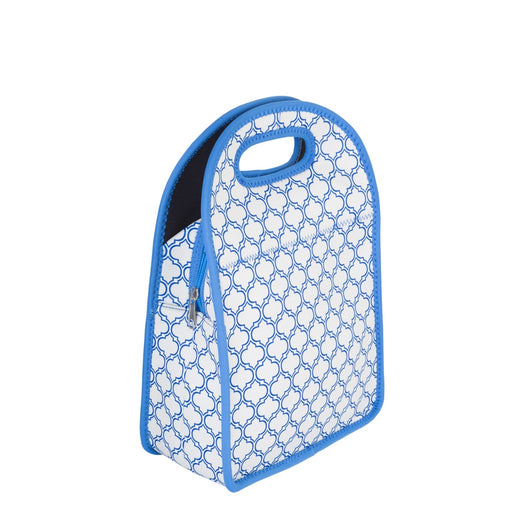 Neoprene Lunch Tote - Gray & Blue